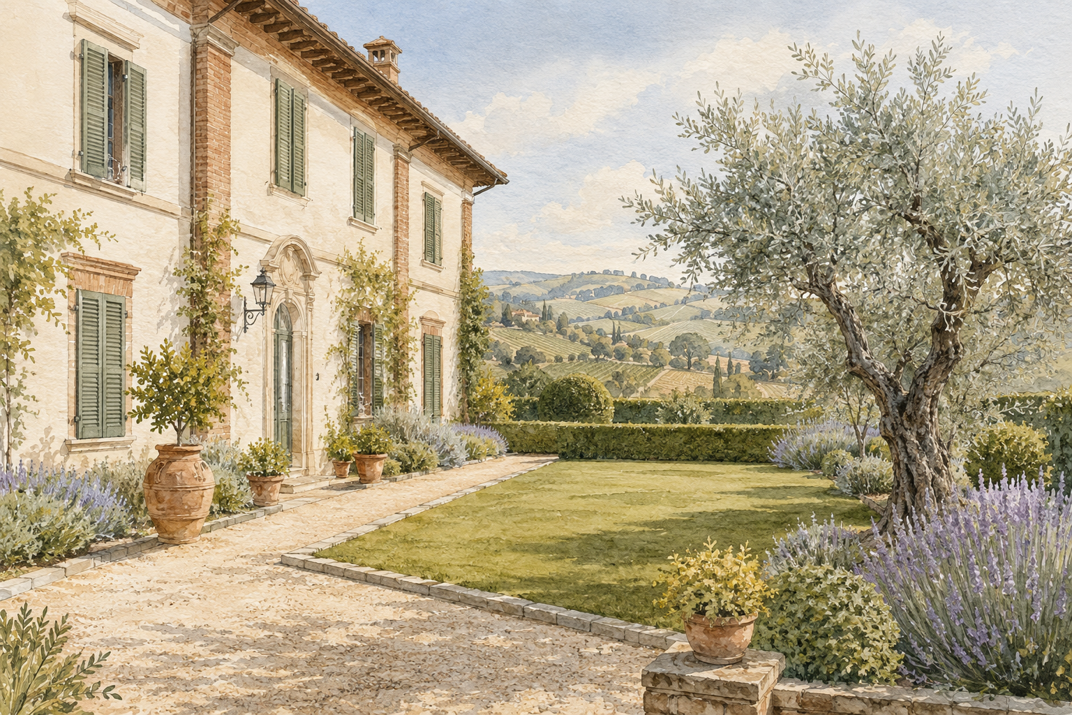 Illustrative view of the client garden